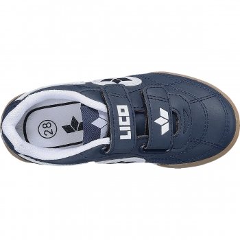 Lico Hallensportschuhe Bernie V mit Klett - Kinder - Marine-Weiss